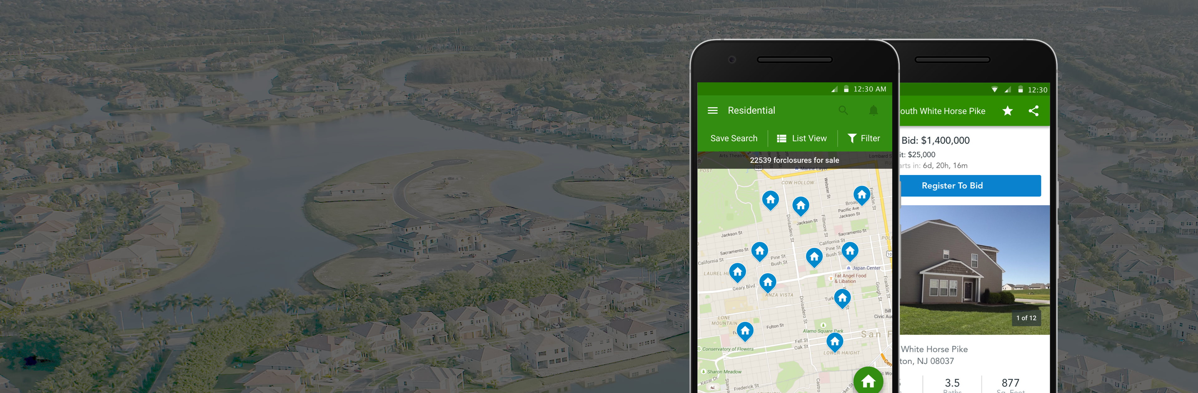 Screenshot of Auction.com Android App project